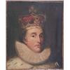 Image 1 : 19th Century Continental School pair of oils on canvas, Portraits of a King and Queen, 10.5 x 8.7...