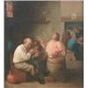Image 1 : After Teniers oil on canvas, Smokers in a tavern, bears signature, 14 x 13 ins....