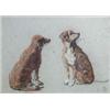 Image 1 : Eugene Boudin (1824-1898) French pastel, Sketch of two dogs, initialled, 5 x 7 ins....