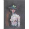 Image 1 : Attributed to Kees van Dongen (1877-1968) French/Dutch unframed pastel on black paper, Topless wo...
