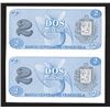 Image 2 : Banco Central De Venezuela, 1989 Essay Paper Trial Banknote Pair.