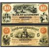 Image 1 : Bank of Lexington. 5, 10 Dollars. 1860, 1859.