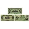 Image 1 : South Carolina Rail Road Co., 1873 Obsolete Banknote Trio.