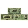 Image 1 : South Carolina Rail Road Co., 1873 Obsolete Banknote Trio.