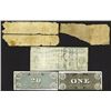 Image 2 : Morris Canal $5. note fragment and others.