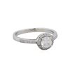 Image 1 : 14KT White Gold 0.53ctw Round Brilliant Cut Diamond Engagement Ring