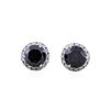 Image 1 : 14KT White Gold 3.13ctw Fancy Black Diamond Stud Earrings
