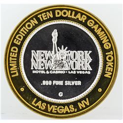 New York New York Las Vegas $10 Casino Gaming Token .999 Fine Silver Limited Edi