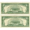 Image 2 : 1963 $5 Red Seal Note Lot of 2