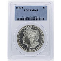 1880-S Morgan Silver Dollar Coin PCGS Graded MS64