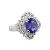 Image 1 : 14KT White Gold 3.57ct Tanzanite and Diamond Ring