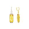 Image 2 : 14KT Yellow Gold 38.96ctw Citrine and Diamond Dangle Earrings
