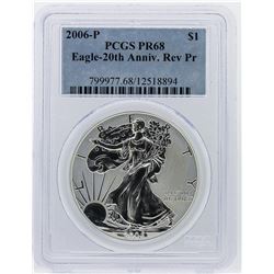 2006-P Silver Eagle 20th Anniversary Reverse Proof PCGS PR68