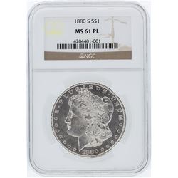 1880-S NGC MS61 PL Morgan Silver Dollar
