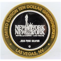 New York New York Las Vegas $10 Casino Gaming Token .999 Fine Silver Limited Edi
