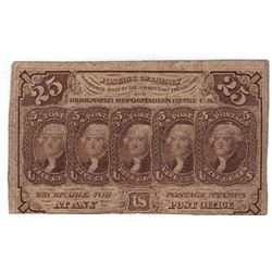 July 17, 1862 25 Cent Fractional Currency