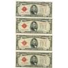 Image 1 : 1928F $5 Red Seal Note Lot of 4
