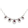 Image 1 : 14KT White Gold 4.85ctw Ruby and Diamond Necklace