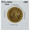 Image 1 : 1880 $10 Liberty Head Gold Eagle Coin