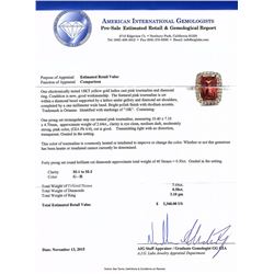 14KT White Gold 2.64ct Pink Tourmaline and Diamond Ring