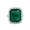 Image 2 : 14KT White Gold 13.14ct Emerald and Diamond Ring