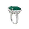 Image 3 : 14KT White Gold 13.14ct Emerald and Diamond Ring