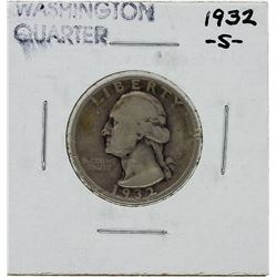 1932-S Washington Quarter Key Date Silver Coin