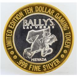 Bally's Las Vegas $10 Casino Gaming Token .999 Fine Silver Limited Edition