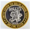 Image 1 : Bally's Las Vegas $10 Casino Gaming Token .999 Fine Silver Limited Edition