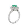 Image 3 : 14KT White Gold 0.62ctw Emerald and Diamond Ring