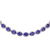 Image 2 : 14KT White Gold 28.24ctw Tanzanite and Diamond Necklace