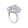 Image 3 : 14KT White Gold 5.15ctw Aquamarine and Diamond Ring