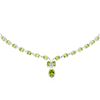 Image 1 : 14KT White Gold 21.61ctw Peridot and Diamond Necklace