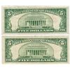 Image 2 : 1928E $5 Red Seal Note Lot of 2