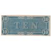 Image 2 : 1864 $10 Confederate States of America Bank Note