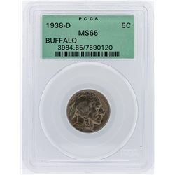 1938-D Buffalo Nickel Coin PCGS Graded MS65