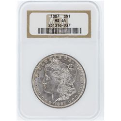1887 NGC MS64 Morgan Silver Dollar
