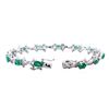 Image 3 : 14KT White Gold 5.57ct Emerald and Diamond Bracelet