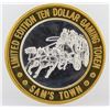 Image 2 : Sam's Town Las Vegas $10 Casino Gaming Token .999 Fine Silver Limited Edition