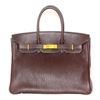 Image 2 : Authentic Vintage Hermes 35 cm Birkin Chocolate Clemence GHW