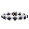 Image 1 : 14KT White Gold 61.74ctw Star Sapphire and Diamond Bracelet