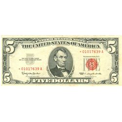 1963 $5 Red Seal Star Note