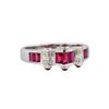 Image 1 : 18KT White Gold 1.24ctw Ruby and Diamond Ring