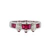 Image 2 : 18KT White Gold 1.24ctw Ruby and Diamond Ring