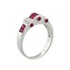 Image 3 : 18KT White Gold 1.24ctw Ruby and Diamond Ring