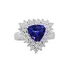 Image 2 : 14KT White Gold 3.85ct Tanzanite and Diamond Ring