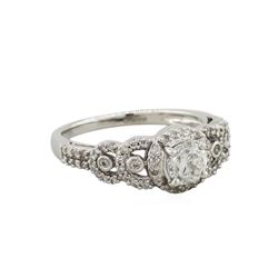 14KT White Gold 0.94ctw Round Brilliant Cut Diamond Engagement Ring