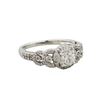 Image 1 : 14KT White Gold 0.94ctw Round Brilliant Cut Diamond Engagement Ring