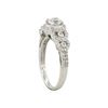 Image 3 : 14KT White Gold 0.94ctw Round Brilliant Cut Diamond Engagement Ring