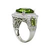 Image 3 : 14KT White Gold 8.67ct Peridot and Diamond Ring